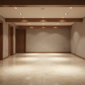 Refinished basement