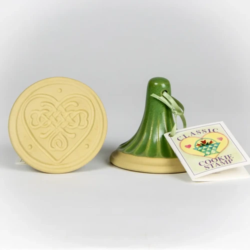 Handmade Stoneware Celtic Heart and Claddagh Cookie Stamps