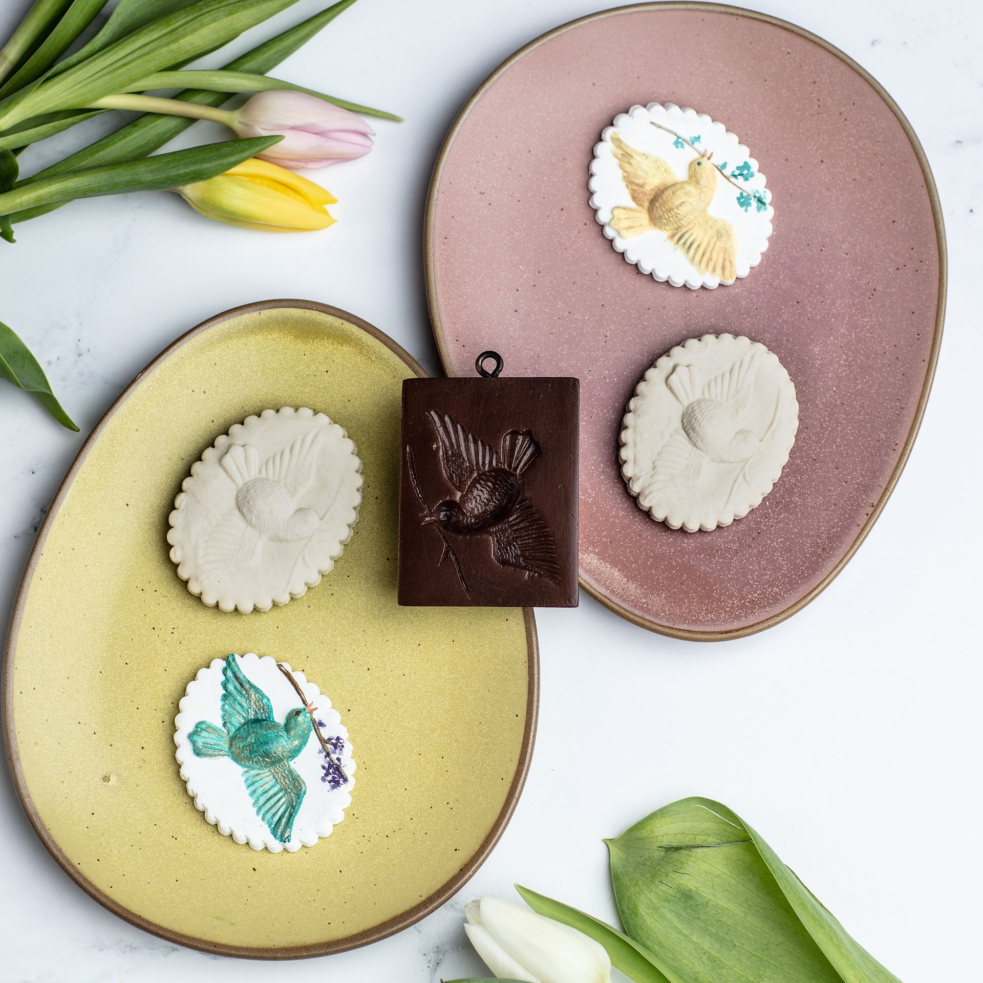 M7020 Fly By Bird springerle cookie mold