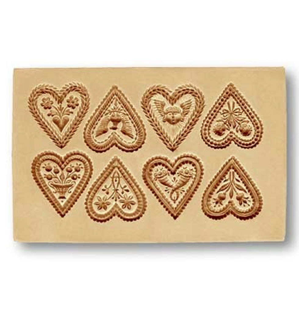 Thumbnail: AP 8916 Small Hearts springerle cookie mold by Anis-Paradies