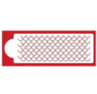 Scalloped cookie cake stencil by Designer Stencils SW103