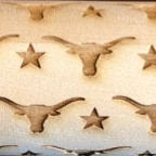 Thumbnail: Texas Longhorns ( UT Style ) Wooden Springerle Rolling Pin by Gingerhaus WRPN03L