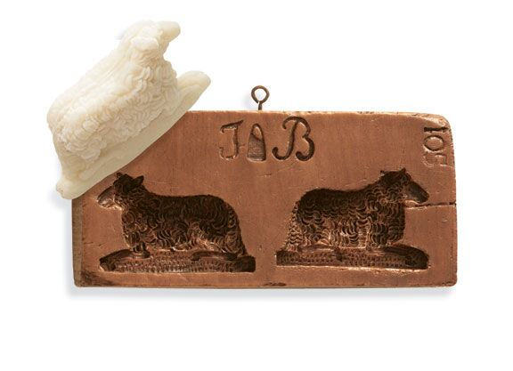 Thumbnail: M2098 Double Lamb Springerle Marzipan Mold by House on the Hill M2098