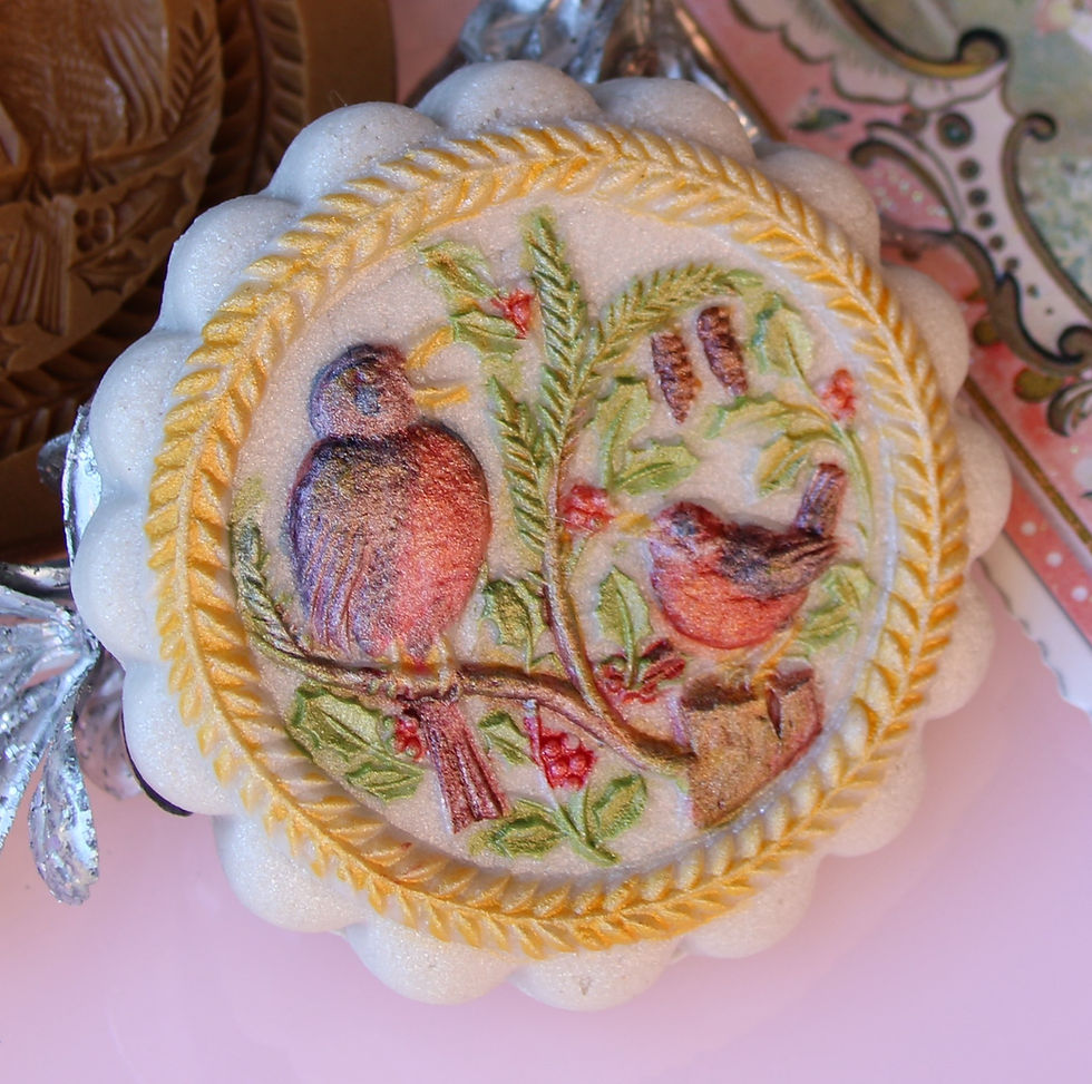 Thumbnail: AP 3211 Two Birds in Winter springerle cookie mold by Anis-Paradies