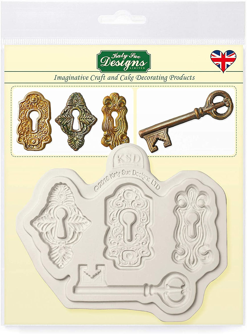 Thumbnail: CE0084 Locks and Key ornaments silicone mold by Katy Sue Designs