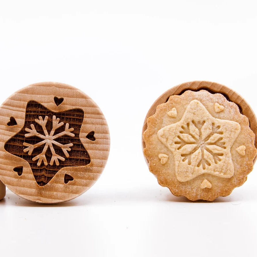 Thumbnail: WSTP - 062 Wooden Star Cookie Stamp