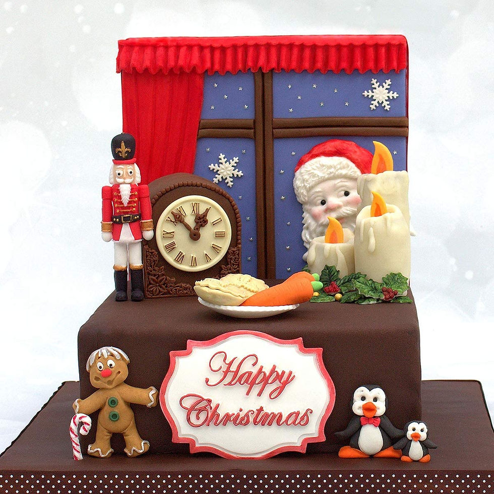 Thumbnail: CF0013 Santa cake topper silicone mold by Katy Sue Designs