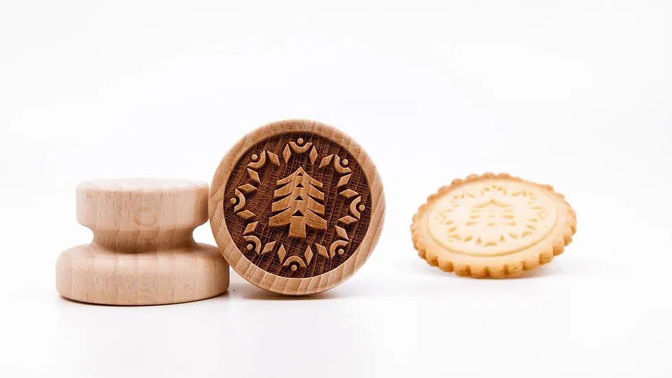 Thumbnail: WSTP - 011 Wooden Christmas Tree Cookie Stamp