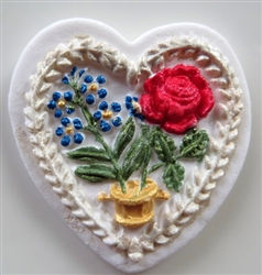 Thumbnail: AP 5101 Heart with Flower Pot springerle cookie mold by Anise Paradise 05101