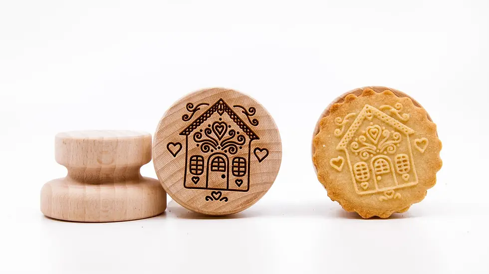 Thumbnail: WSTP - 024 Wooden Fairytale House 5 Cookie Stamp