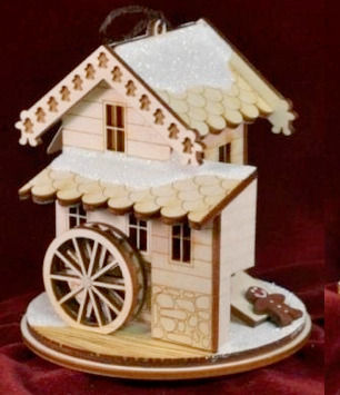 Gingerbread Man Mill wood ornament
