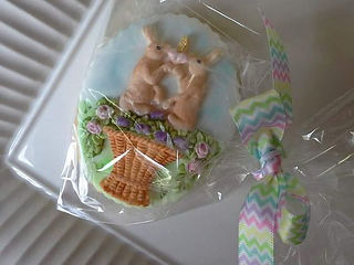 M5016 Bunnies in Basket springerle cookie mold