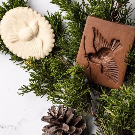 Thumbnail: M7020 Fly By Bird Springerle Cookie Mold  by House on the Hill