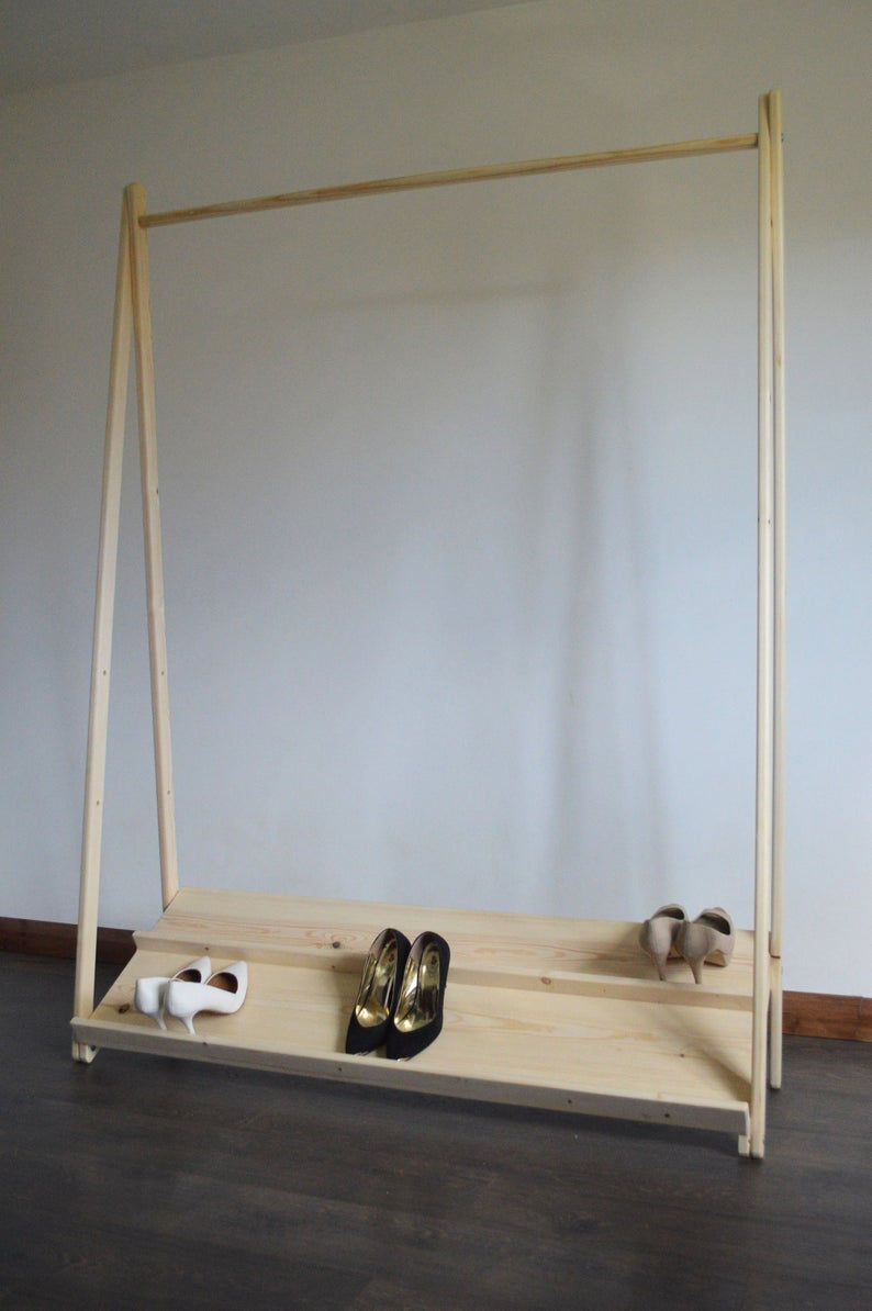 Thumbnail: Clothes Rail with Shoe Shelf