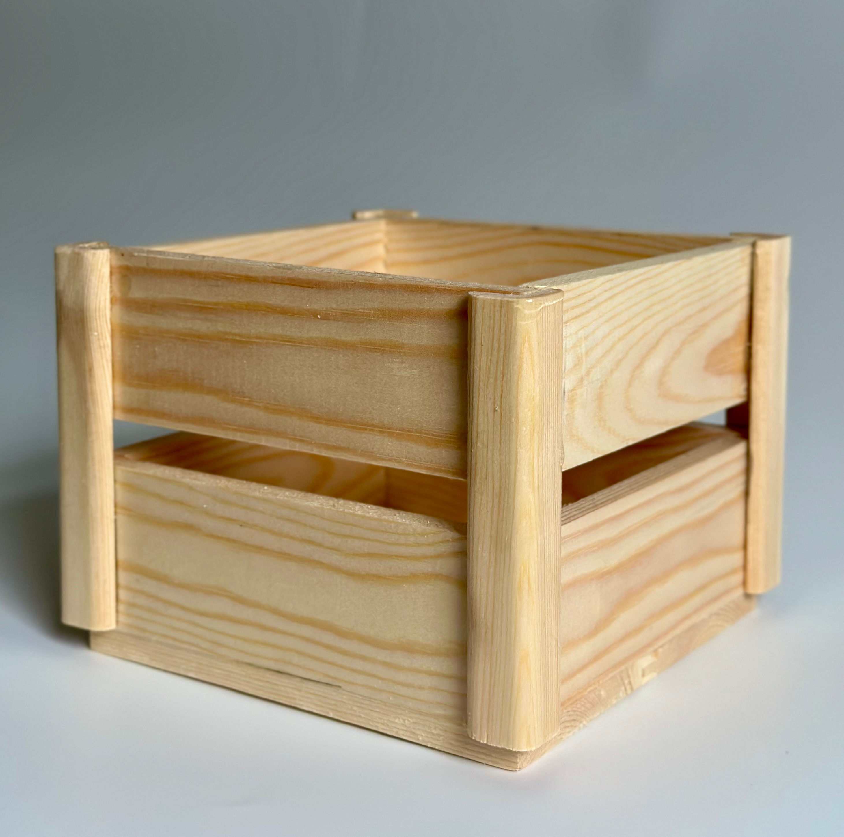 Wooden Dried Flower Vase, Planter, Pot, Small Wooden Box, Storage, Organiser!