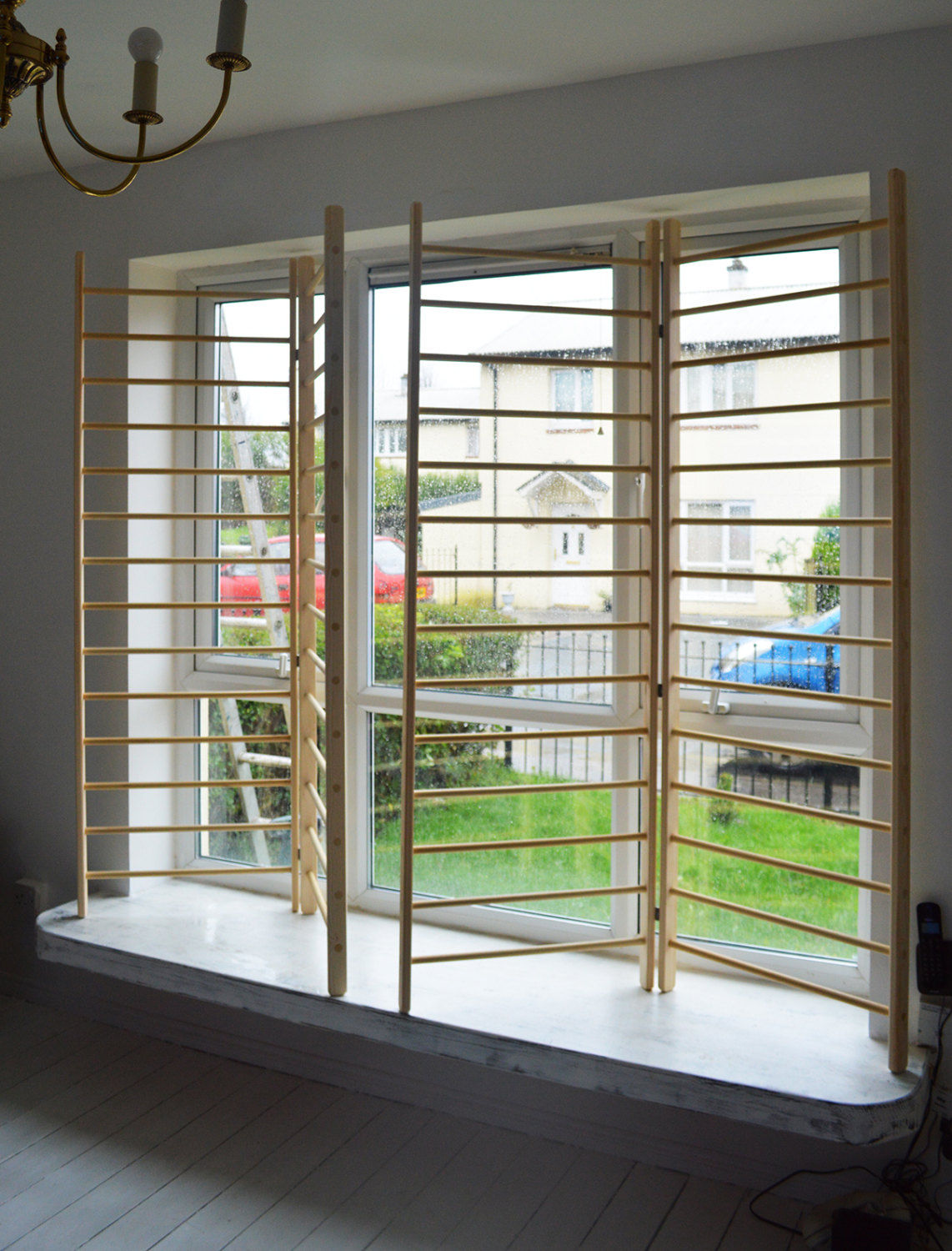Ladder Room Divider, Wooden Clothes Maiden, Shop Display and a Dryer