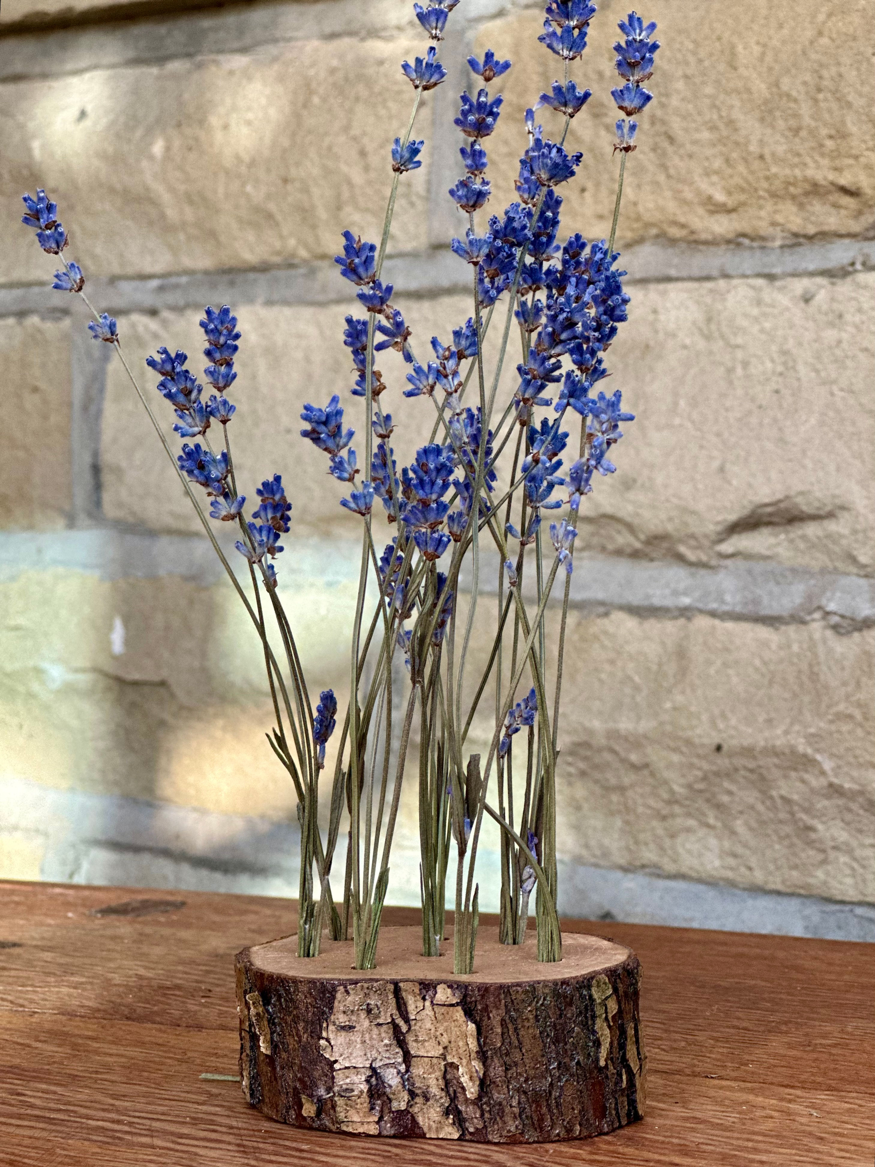 Rustic Reclaimed Wooden Flower Bar Stand - Dried Flower Display with Lavender!