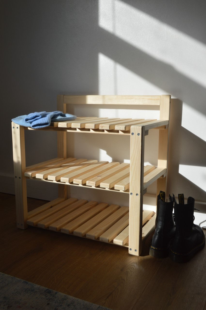 Thumbnail: Shoe storage Bench with Three Shelves!