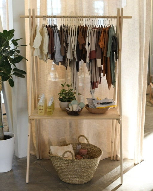 Thumbnail: Handmade Clothes Rail with Shelf