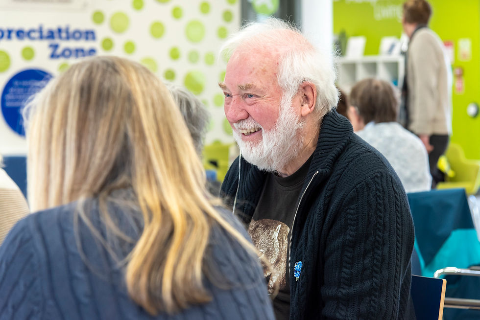 Visitor to Daisy's Cafe at Sage House