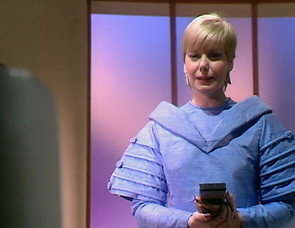 The Caves of Androzani review: A character resembles Cheryl Baker from Bucks Fizz