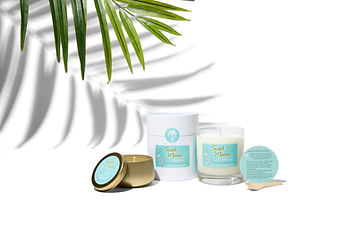 Sweet Mana's new lotion candle packaging