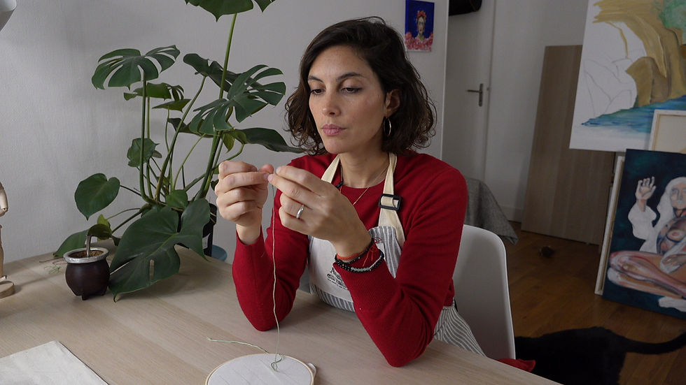Miniatura: Kit de broderie + Cours d'initiation + Cours d'histoire de l'art en ligne :)
