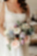 Close up of pastel bridal bouquet