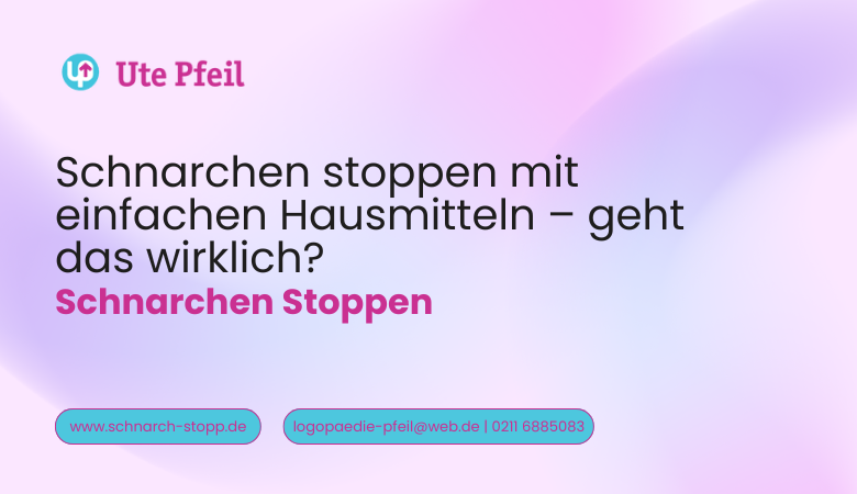 schnarchen stoppen