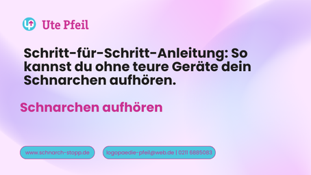 Schnarchen aufhören