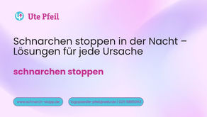schnarchen stoppen