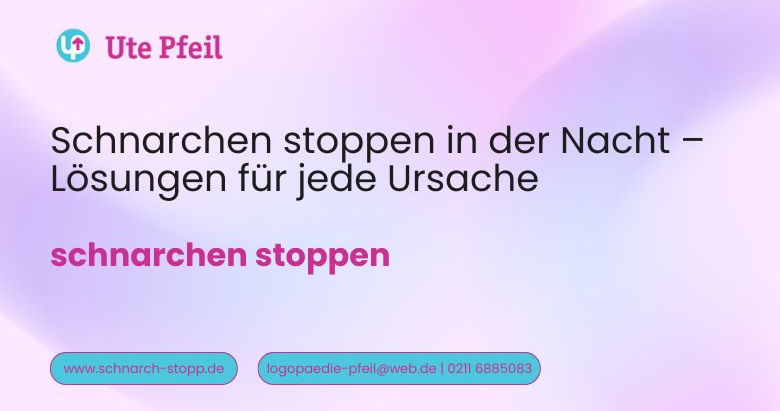schnarchen stoppen