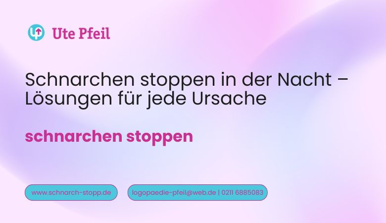 schnarchen stoppen