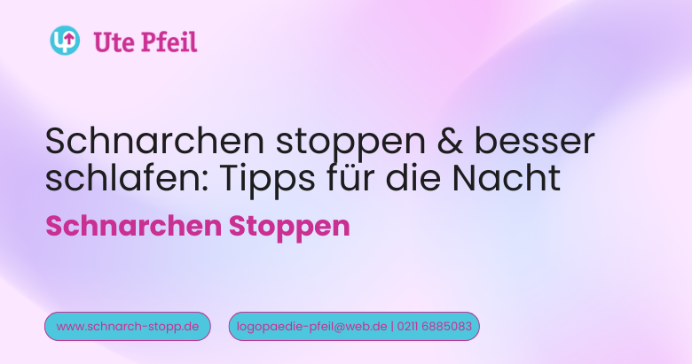 schnarchen stoppen