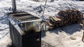 A Homemade File Cabinet Sap Evaporator