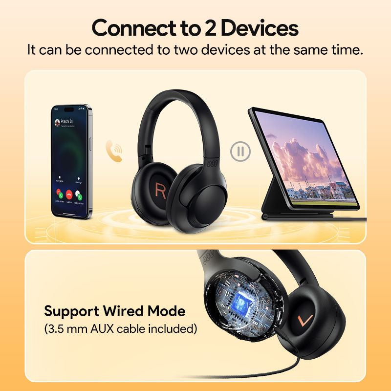 Thumbnail: QCY H3 ANC Wireless Headphones 43dB Hybrid Active Noise Cancelling Bluetooth 5.4