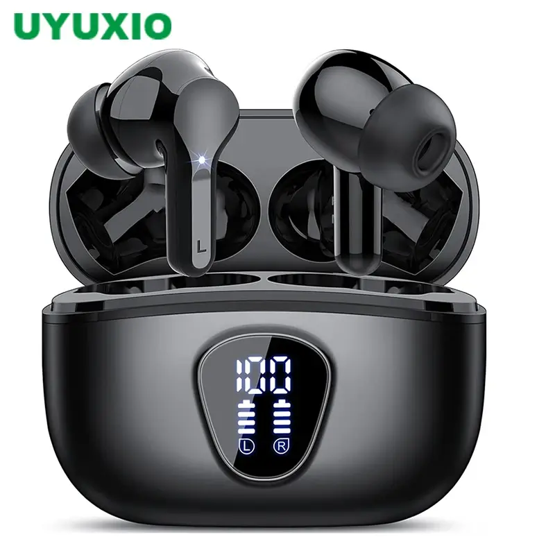 Thumbnail: New Wireless Earbuds HiFi Stereo Headphones BT5.3 with ENC Noise Cancelling 48H 