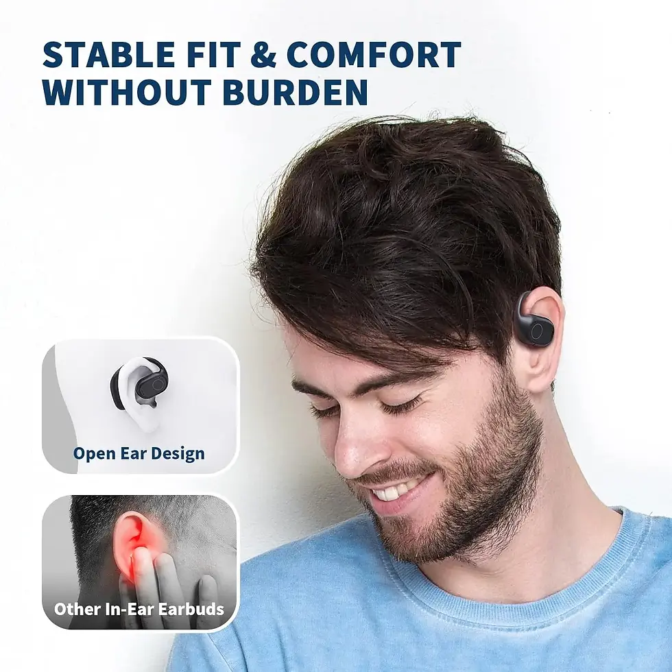 Thumbnail: UYUXIO Open Ear Headphones Bluetooth 6.0 Wireless Sports Earbuds with Digital Di
