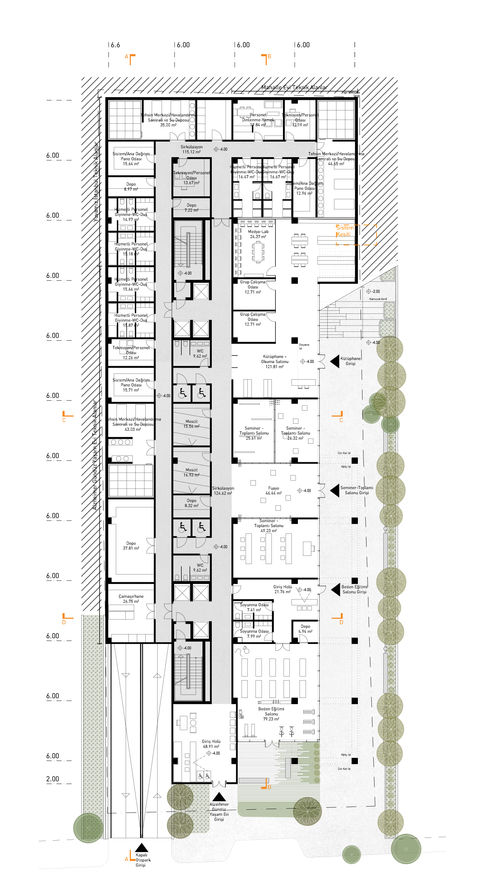 Maltepe Mixed Use Civic Building 1st Basement Floor Plan