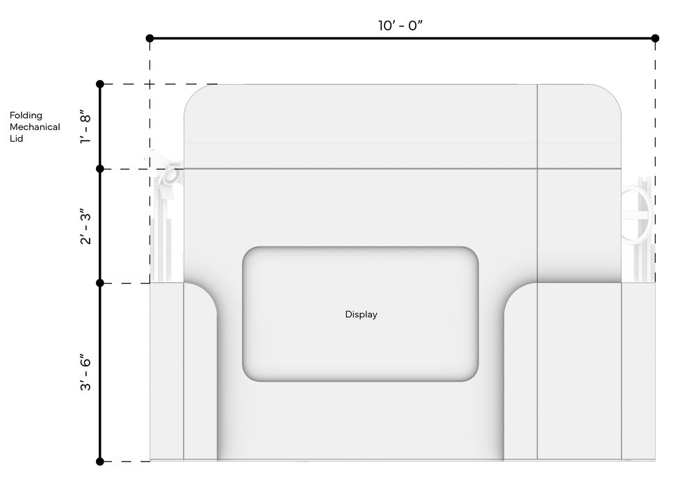 Elevation of a photography kiosk in a mall