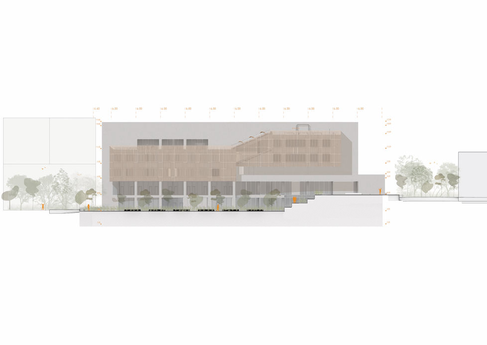 Maltepe Mixed Use Civic Building NE Elevation