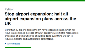 Petition to stop airport expansion across the UK