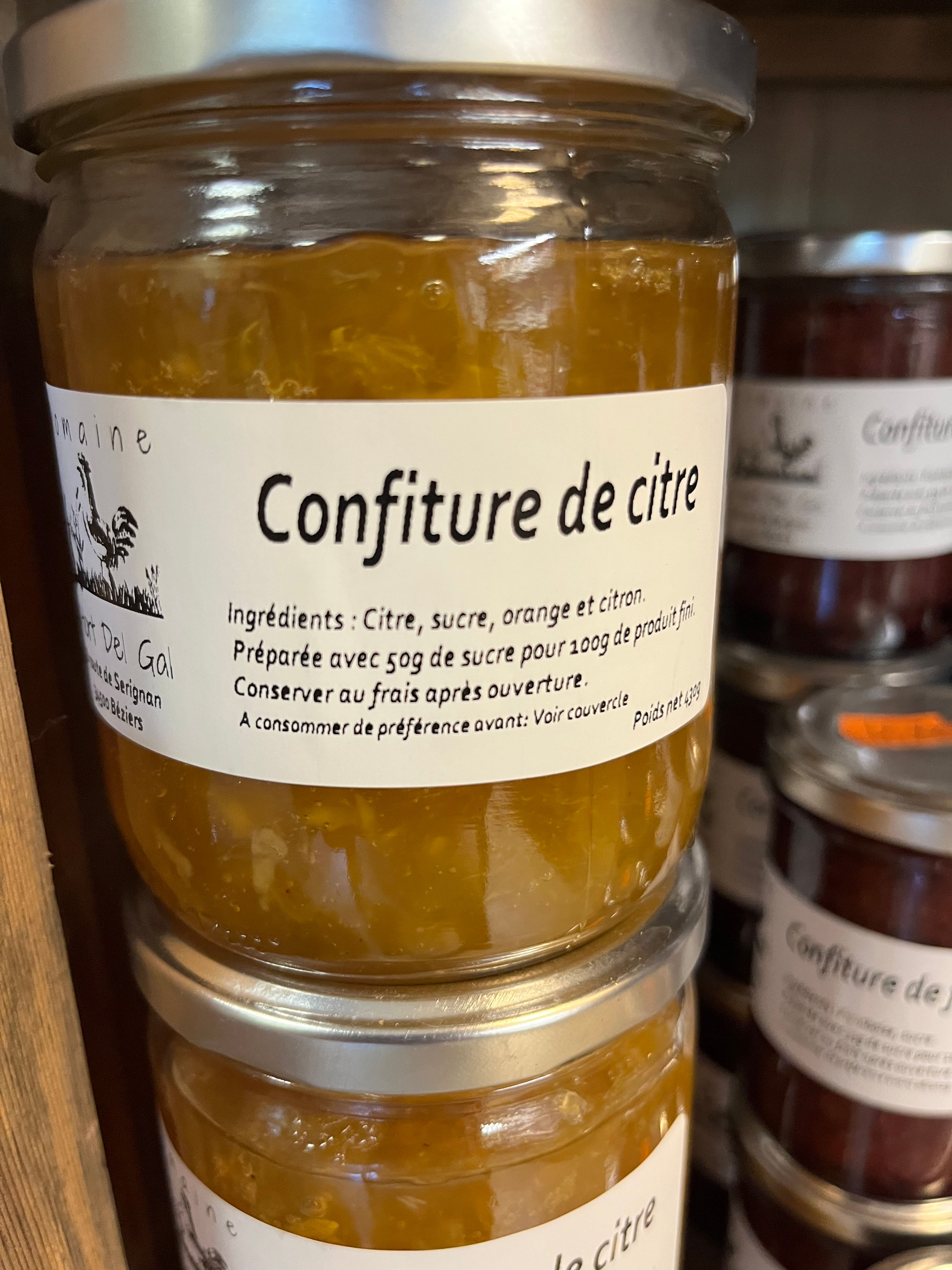 Confiture de citres du Domaine