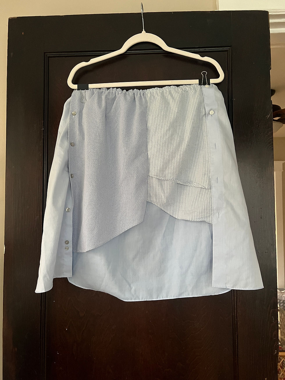 Thumbnail: unbuttoned multi way skirt - feelin blue (L/XL)