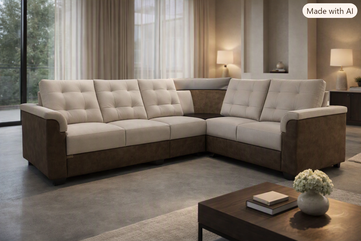 5 Seater - L Shaped Corner Sofa