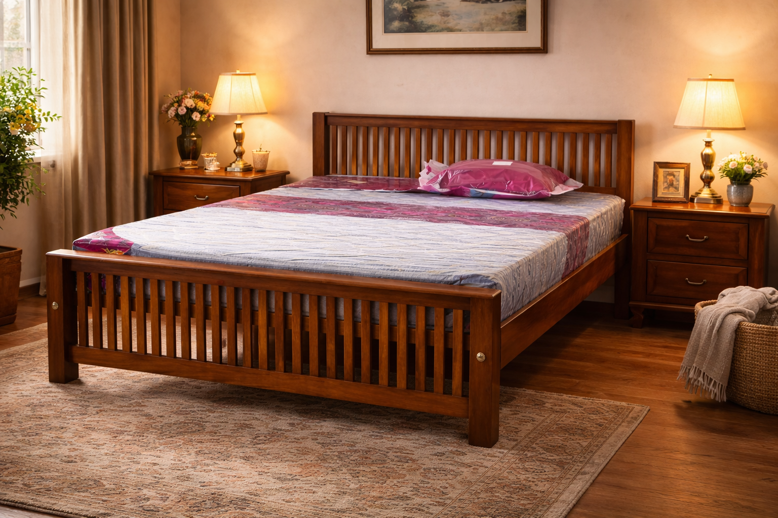 Wooden Queen Size Cot