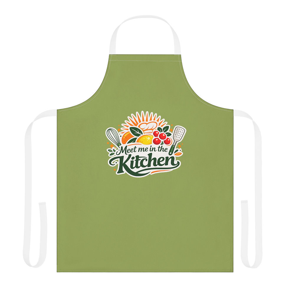 Thumbnail: Meet Me in the Kitchen Apron — Floral Veggie Cooking Apron (5-Color Straps)