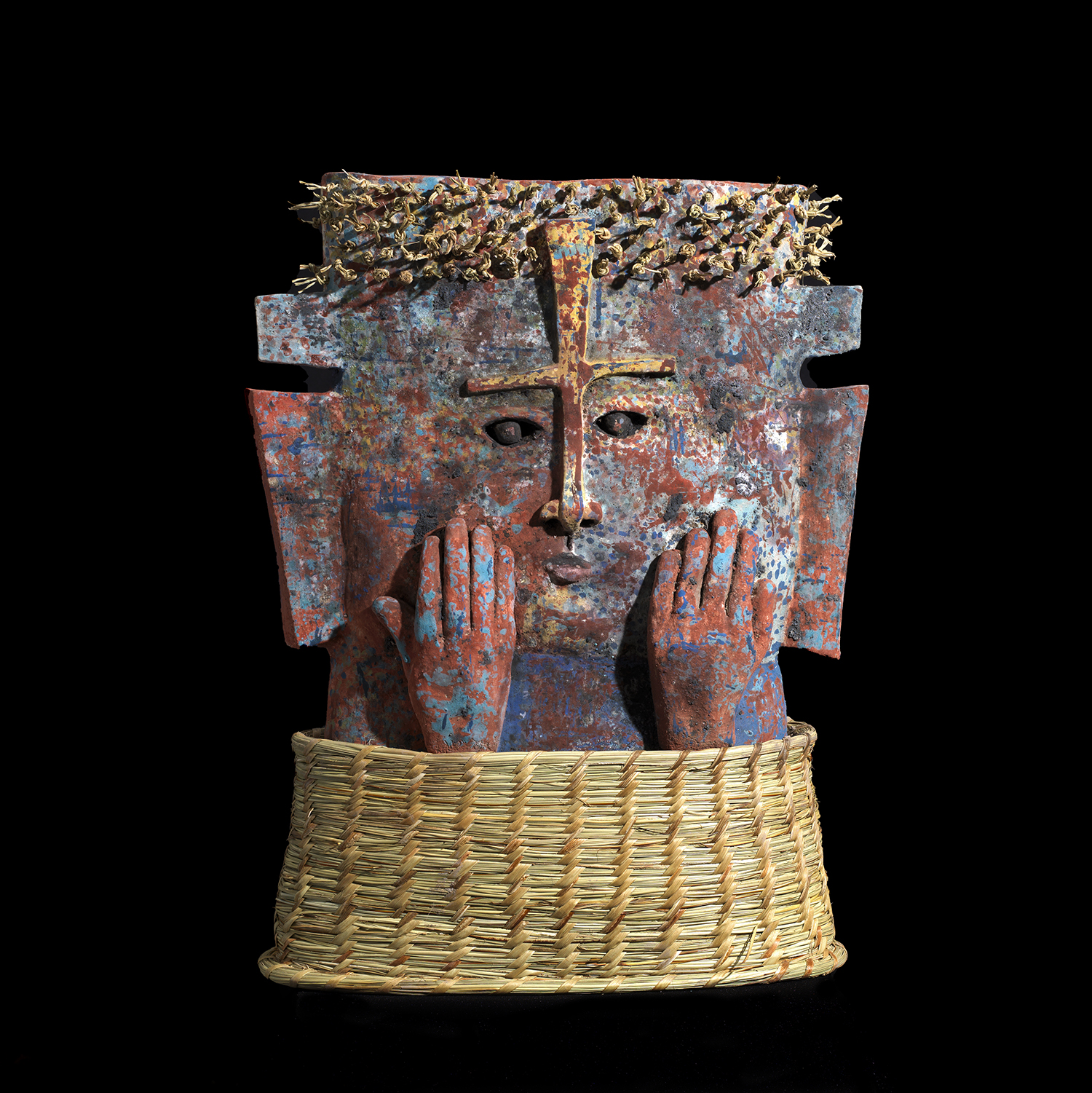 Illapu,Dieu du Tonnere,54x41x15cm,terre