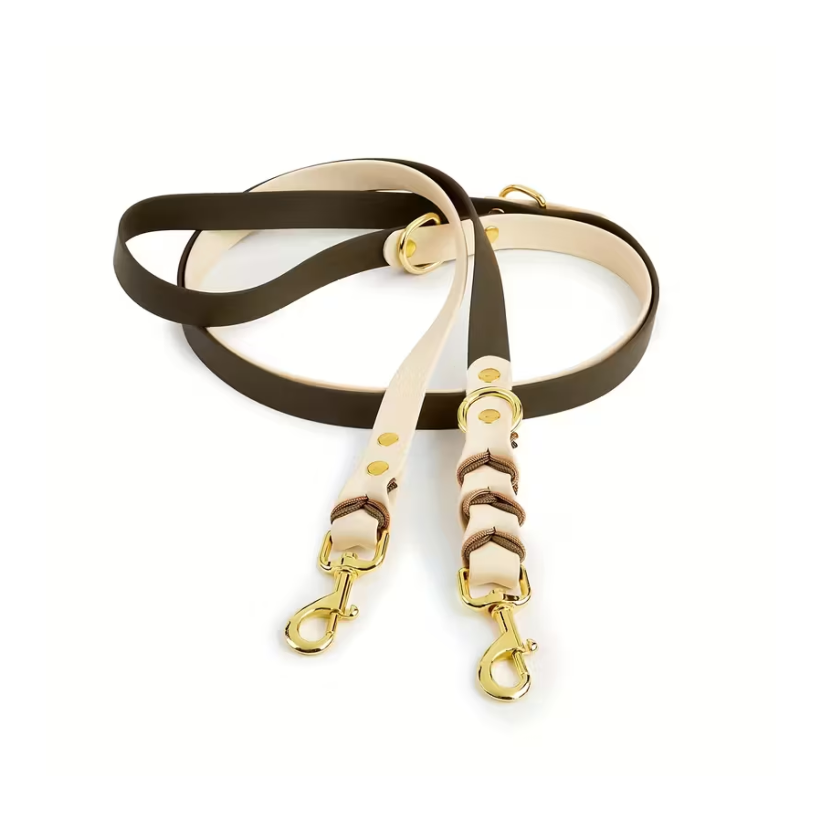 Leine PVC beige braun