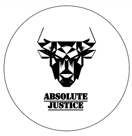 The Absolute Justice Revolution logo, featuring a geometric, abstract representation of a bull's head.